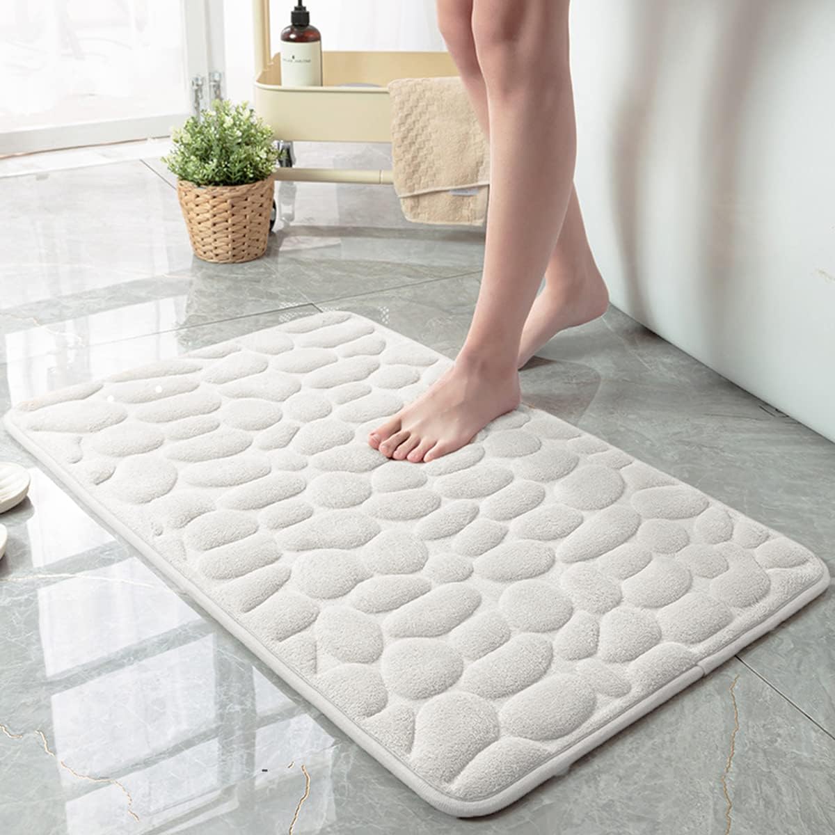 Memory Foam Bath Mat – Non-Slip, Ultra-Absorbent, and Machine Washable
