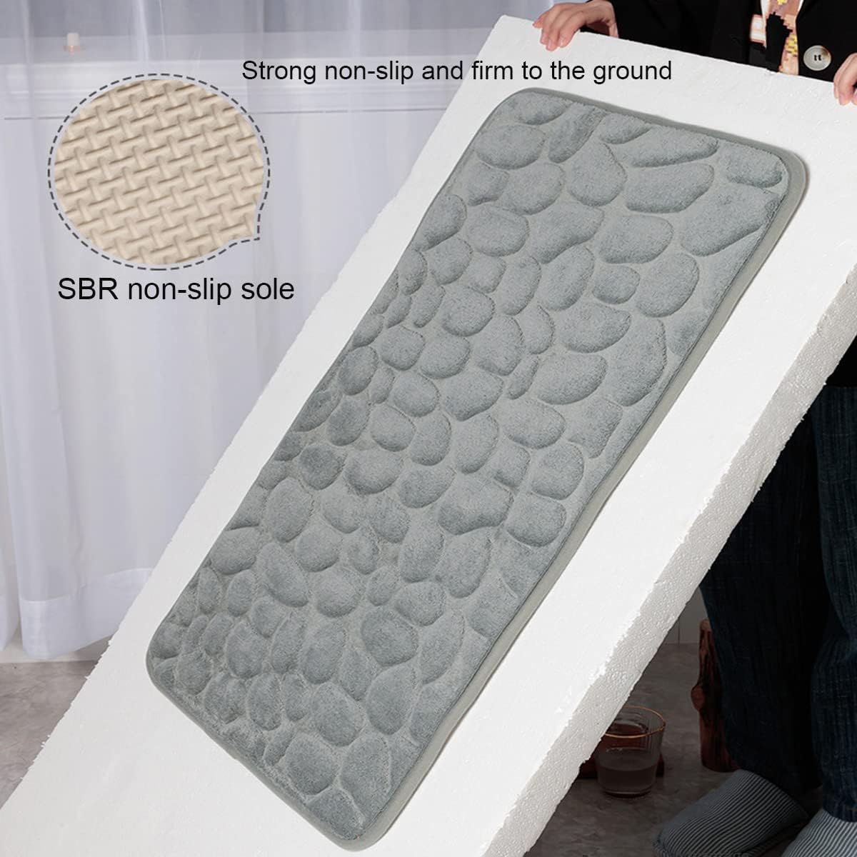 Memory Foam Bath Mat – Non-Slip, Ultra-Absorbent, and Machine Washable