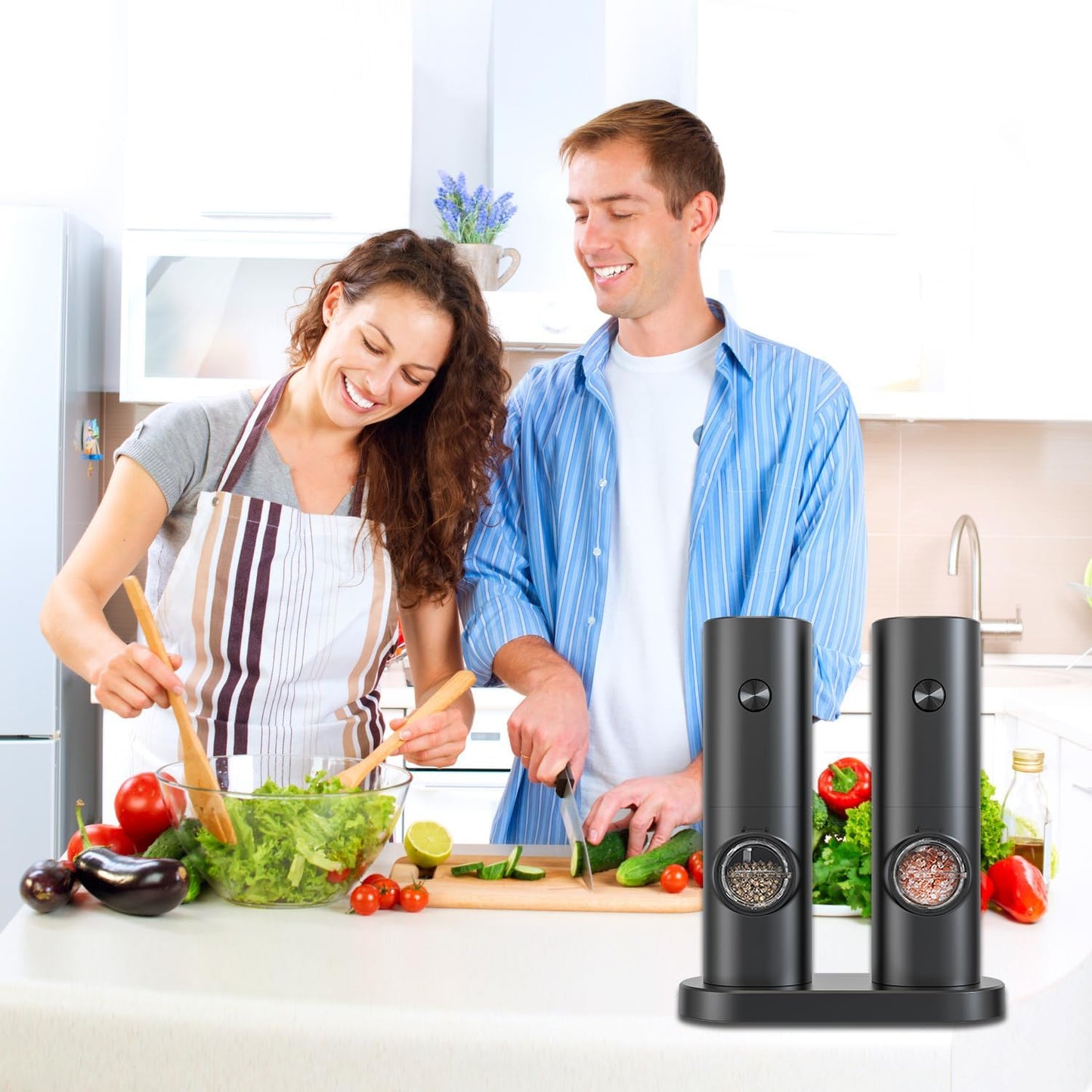Premium Electric Salt & Pepper Grinder Set