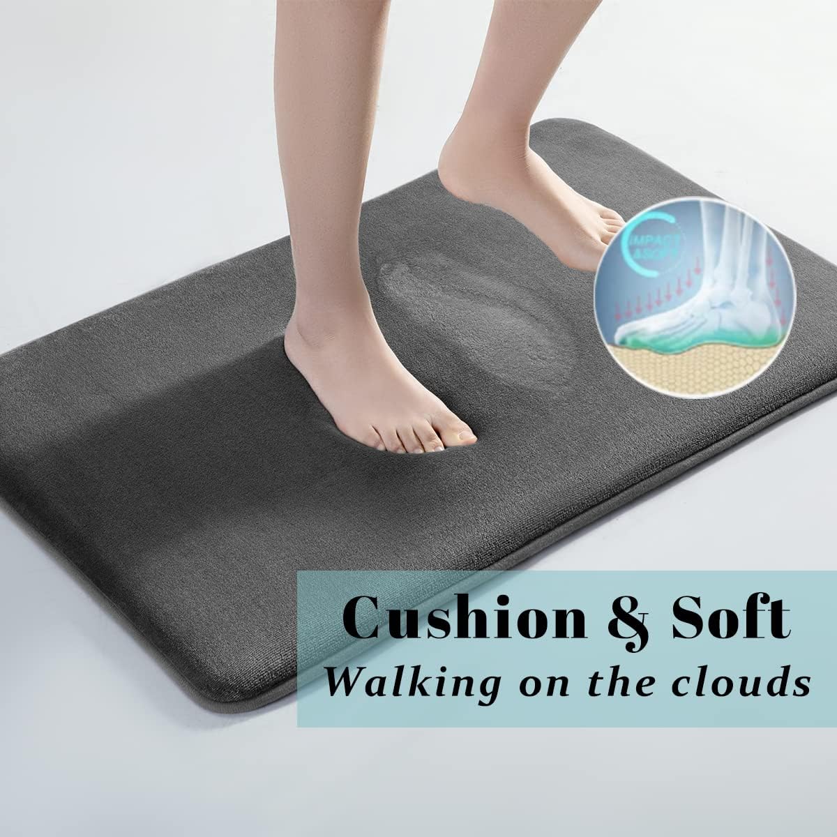 Absorbent Velvet Bathroom Floor Mat