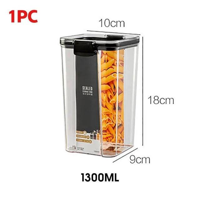 Plastic Food Storage Containers | Airtight, BPA-Free, Stackable Kitchen Organizer