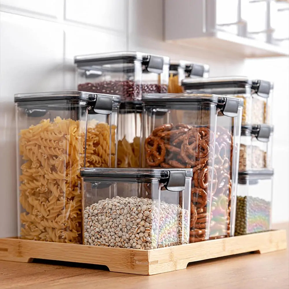 Plastic Food Storage Containers | Airtight, BPA-Free, Stackable Kitchen Organizer