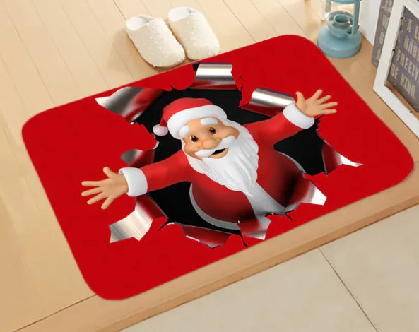Christmas Picture Absorbent Bathroom Mat | Festive Non-Slip Rug for Holiday Decor"