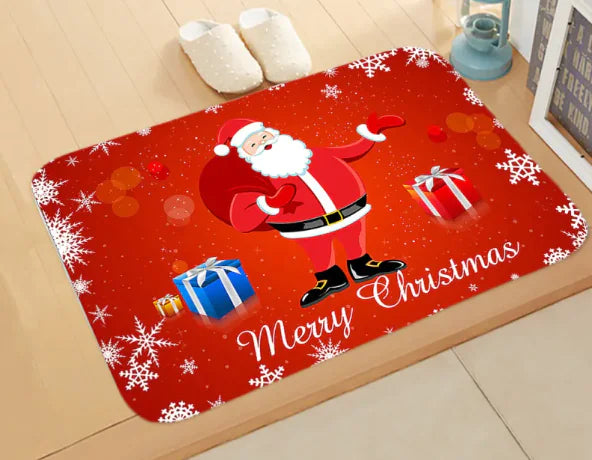 Christmas Picture Absorbent Bathroom Mat | Festive Non-Slip Rug for Holiday Decor"