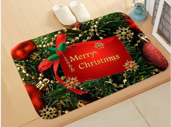 Christmas Picture Absorbent Bathroom Mat | Festive Non-Slip Rug for Holiday Decor"