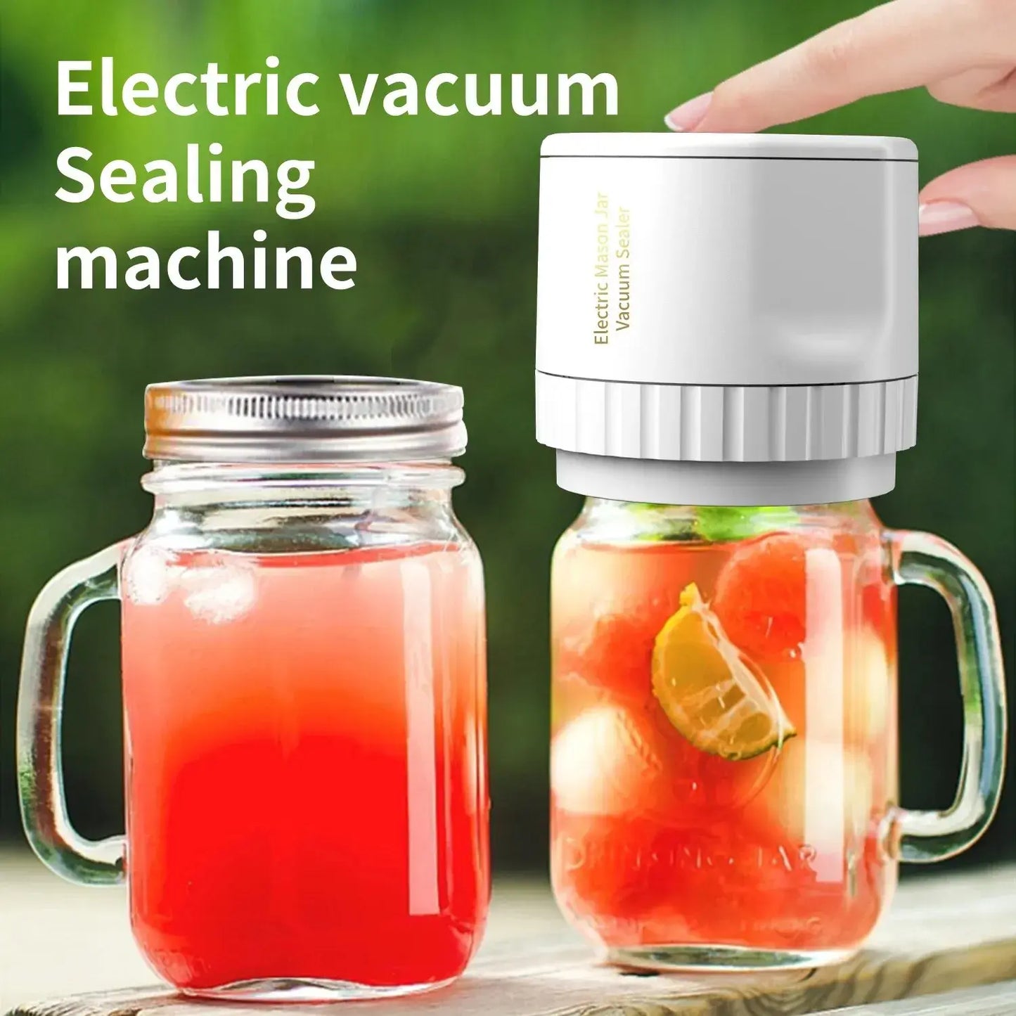 Electric Mason Jar Vacuum Sealer – Automatic, Cordless & 10 Lids Included 🚀