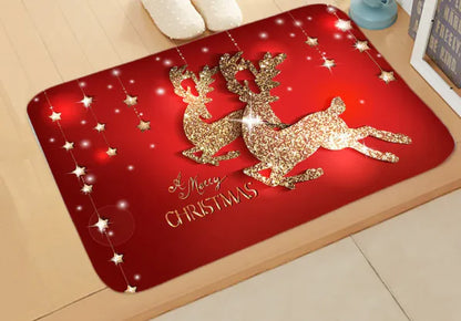 Christmas Picture Absorbent Bathroom Mat | Festive Non-Slip Rug for Holiday Decor"