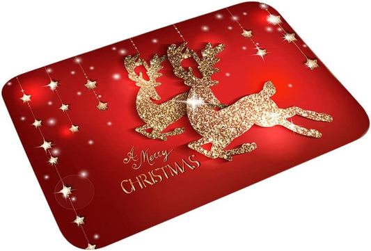 Christmas Picture Absorbent Bathroom Mat | Festive Non-Slip Rug for Holiday Decor"