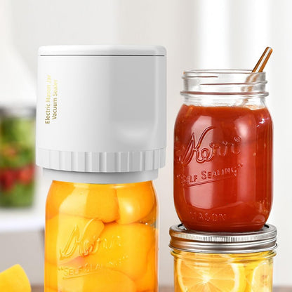 Electric Mason Jar Vacuum Sealer – Automatic, Cordless & 10 Lids Included 🚀
