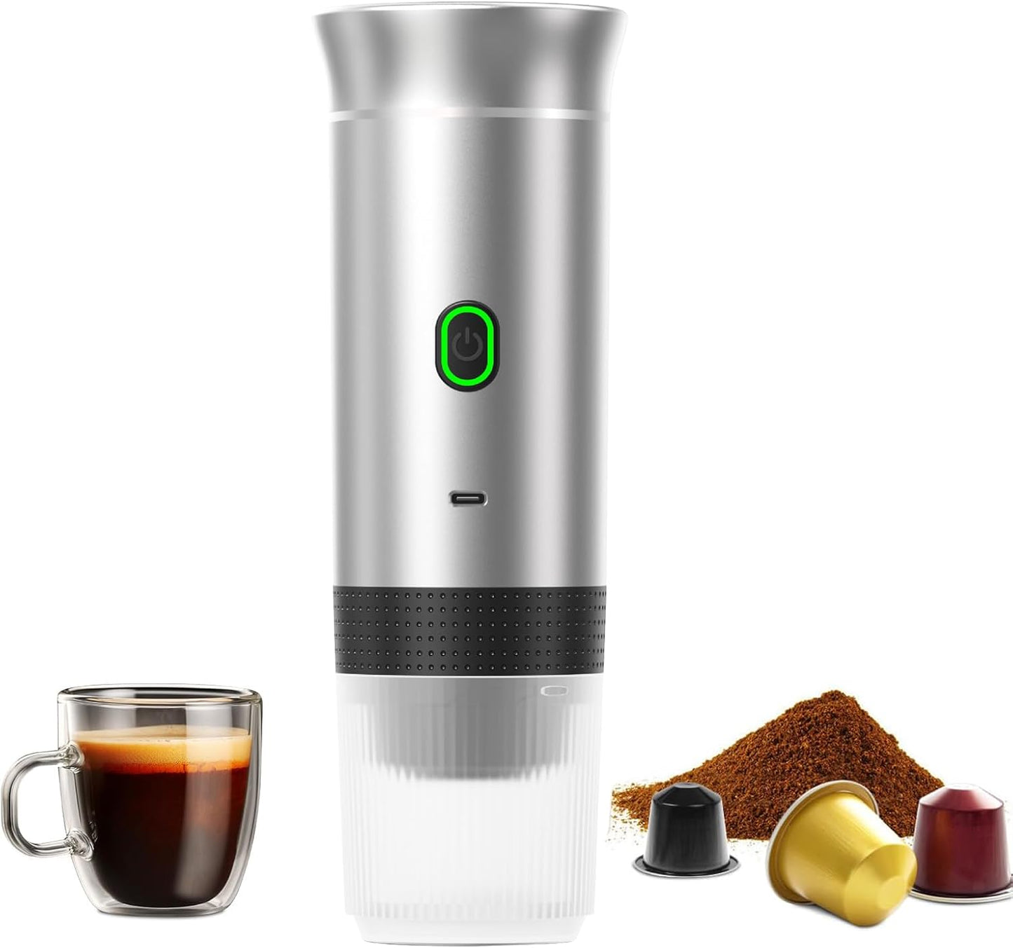 "Wireless Capsule Coffee Maker – Compact, Portable, and Effortless Brewing Anywhere"