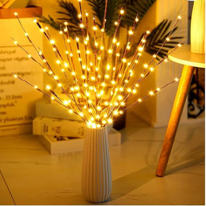 "Nordic Glow Decorative Twig Tree Lights – 20 LED Battery-Operated Minimalist Decor