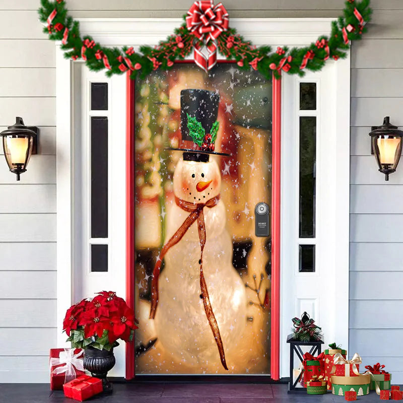 "Christmas Door Decoration | American Style Woven Tapestry – Multiple Colors"