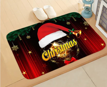 Christmas Picture Absorbent Bathroom Mat | Festive Non-Slip Rug for Holiday Decor"