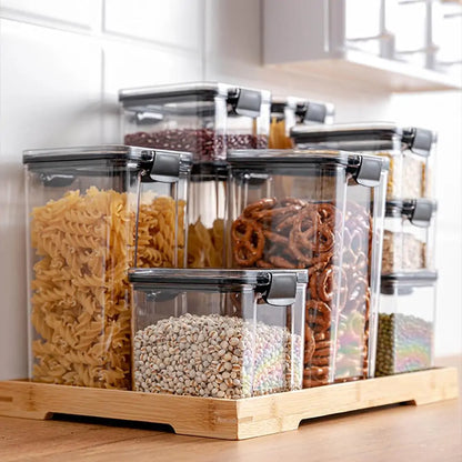 Plastic Food Storage Containers | Airtight, BPA-Free, Stackable Kitchen Organizer