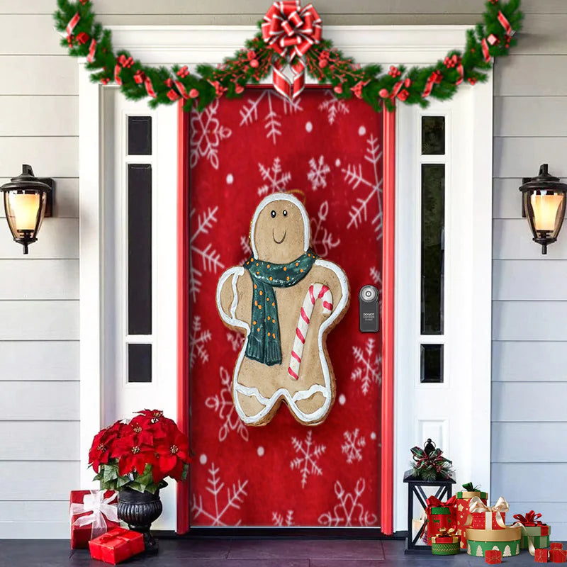 "Christmas Door Decoration | American Style Woven Tapestry – Multiple Colors"