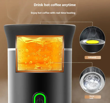"Wireless Capsule Coffee Maker – Compact, Portable, and Effortless Brewing Anywhere"