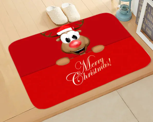 Christmas Picture Absorbent Bathroom Mat | Festive Non-Slip Rug for Holiday Decor"