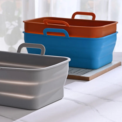 Rectangular Air Fryer Baking Pan – Silicone, Collapsible, Easy to Clean