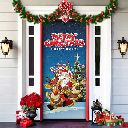 "Christmas Door Decoration | American Style Woven Tapestry – Multiple Colors"