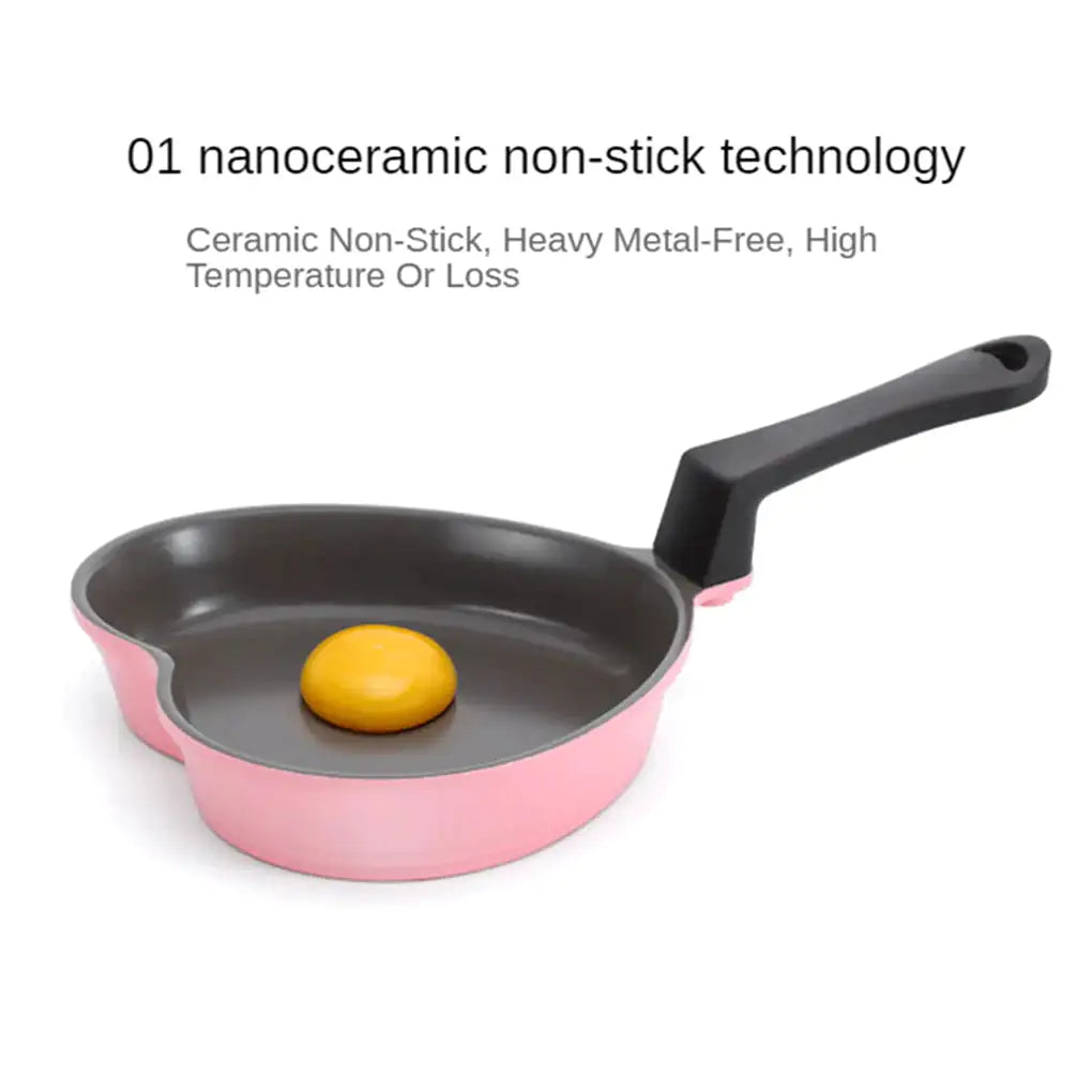 Heart-Shaped Ceramic Non-Stick Pan – Perfect for Pancakes, Breakfast, & Giftin