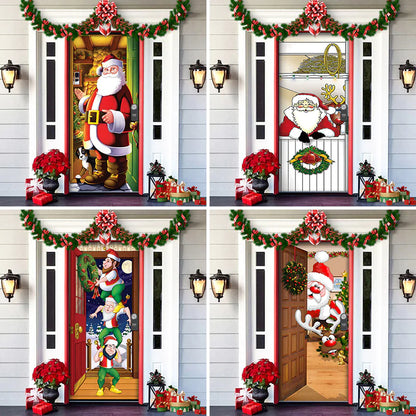 "Christmas Door Decoration | American Style Woven Tapestry – Multiple Colors"