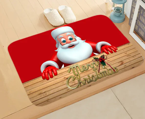 Christmas Picture Absorbent Bathroom Mat | Festive Non-Slip Rug for Holiday Decor"