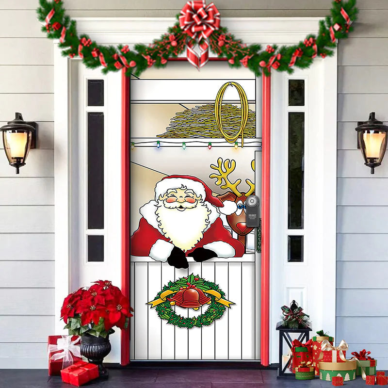 "Christmas Door Decoration | American Style Woven Tapestry – Multiple Colors"