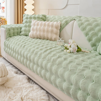 Super Soft Shaggy Plush Sofa Cover - Non-Slip, Ultra Cozy & Stylish Couch Protector