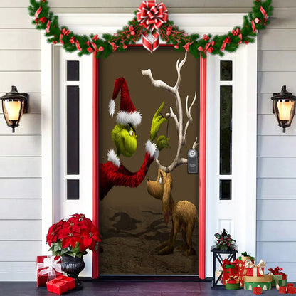 "Christmas Door Decoration | American Style Woven Tapestry – Multiple Colors"