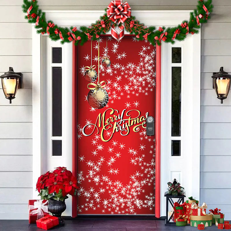 "Christmas Door Decoration | American Style Woven Tapestry – Multiple Colors"