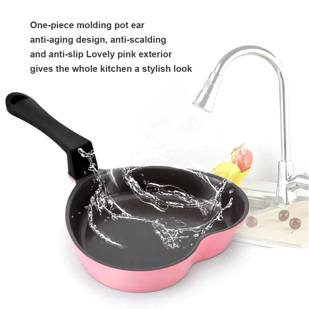 Heart-Shaped Ceramic Non-Stick Pan – Perfect for Pancakes, Breakfast, & Giftin