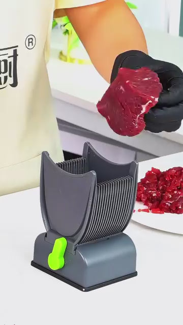 Kitchory Fresh Meat Slicer – 17 Stainless Steel Blades, Adjustable 2mm & 4mm Thickness, Dishwasher-Safe, Compact Design