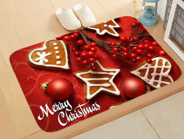 Christmas Picture Absorbent Bathroom Mat | Festive Non-Slip Rug for Holiday Decor"