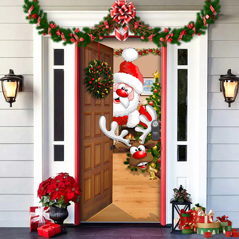 "Christmas Door Decoration | American Style Woven Tapestry – Multiple Colors"