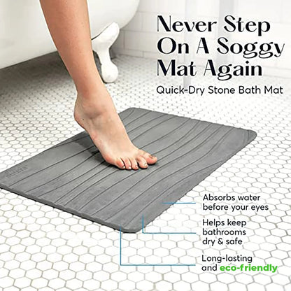 Non-Slip Diatom Absorbent Bathroom Mat – Quick-Dry, Eco-Friendly, and Stylish Bath Mat