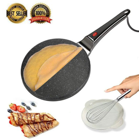 Mini Electric Cooking Pan – Nonstick Crepe Maker Griddle with Automatic Temperature Control