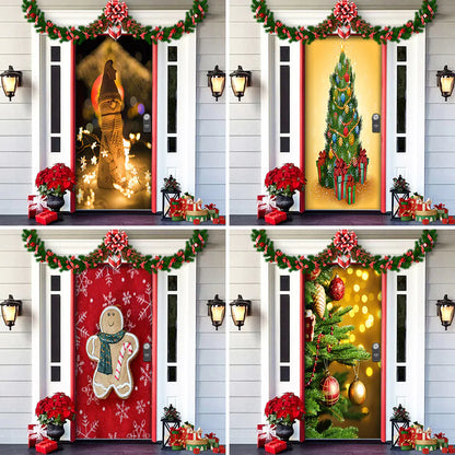 "Christmas Door Decoration | American Style Woven Tapestry – Multiple Colors"